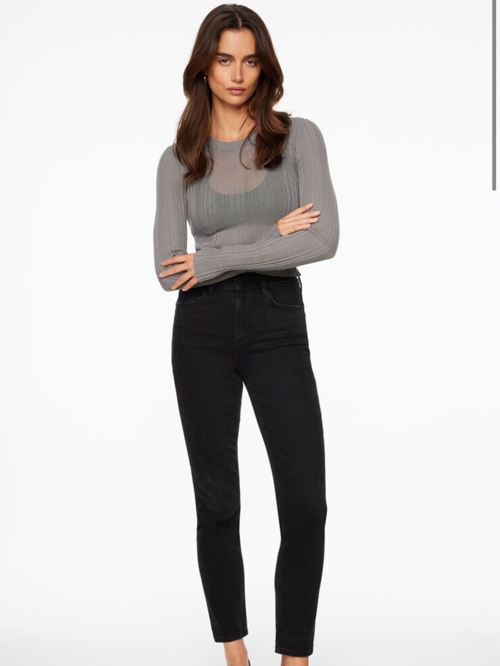 Inez Black Slim/Straight Leg Jeans
